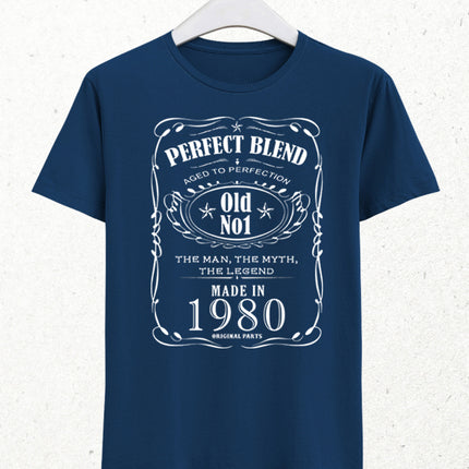 Old no doğum günü indigo tişört - basmatik.com