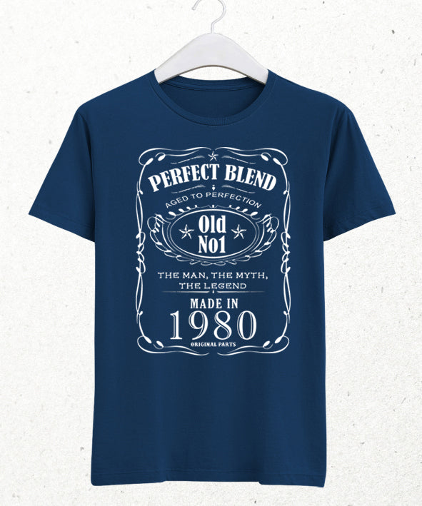 Old no doğum günü indigo tişört - basmatik.com