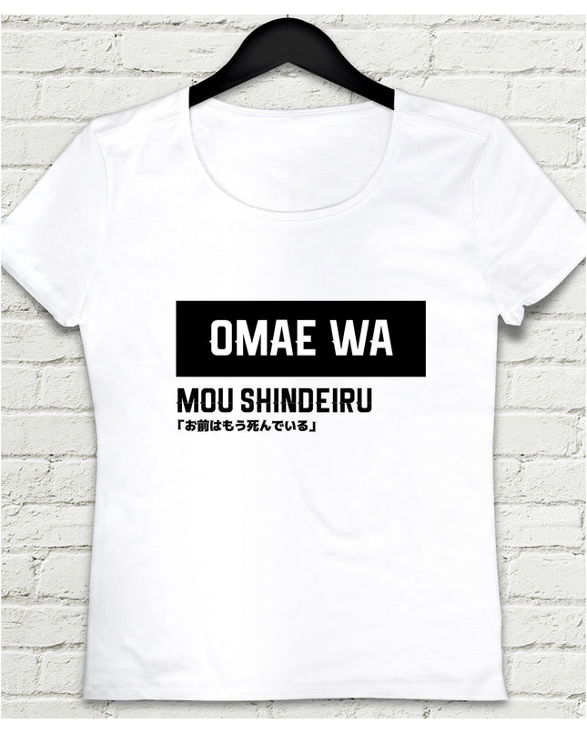 Omae wa Beyaz Kadın T-Shirt - basmatik.com