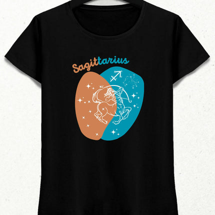 Yay Burcu - Sagittarius Minimalist Renkli Tasarım Kadın T-Shirt
