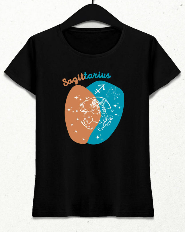 Yay Burcu - Sagittarius Minimalist Renkli Tasarım Kadın T-Shirt