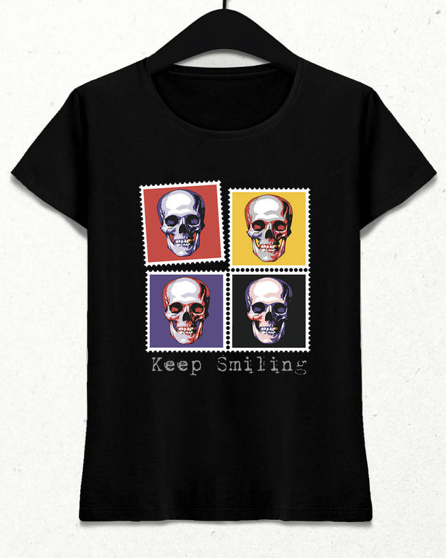 Keep Smiling Kadın Tişört - basmatik.com