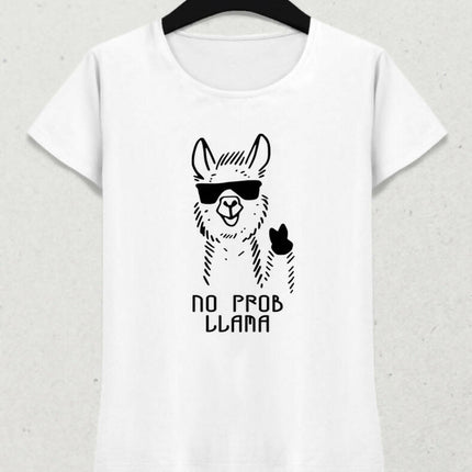 No Prob Llama Kadın Tişört - basmatik.com