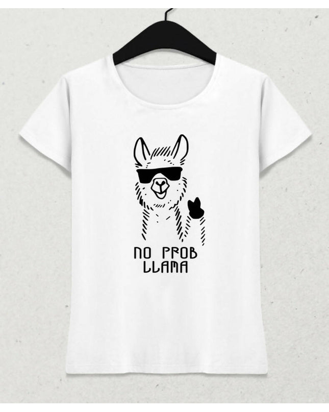 No Prob Llama Kadın Tişört - basmatik.com
