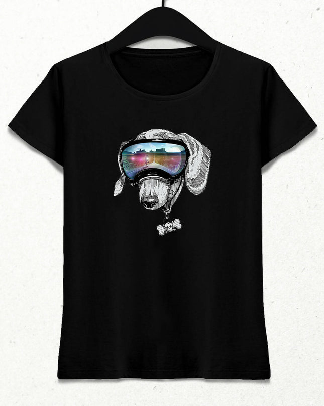 Dog with Glasses Kadın Tişört - basmatik.com