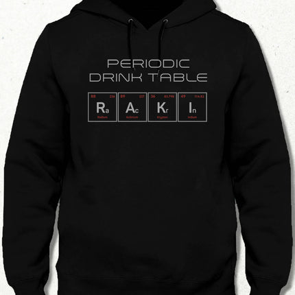 Periodic Drink Table Kapüşonlu Sweatshirt - basmatik.com