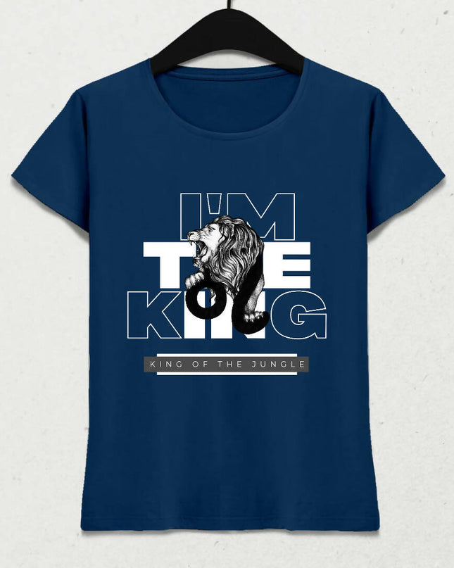 Siyah | I'M THE KING | Kadın Tişört