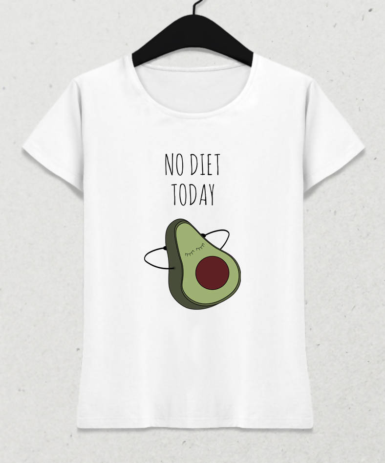 No Diet Today Avokado T-shirt - Kadın Kısa Kol