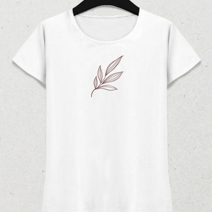 ÇİÇEK - KADIN KISA KOL TSHİRT