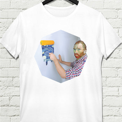Painter Van Gogh Beyaz Tshirt - basmatik.com