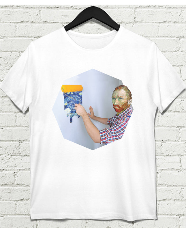 Painter Van Gogh Beyaz Tshirt - basmatik.com