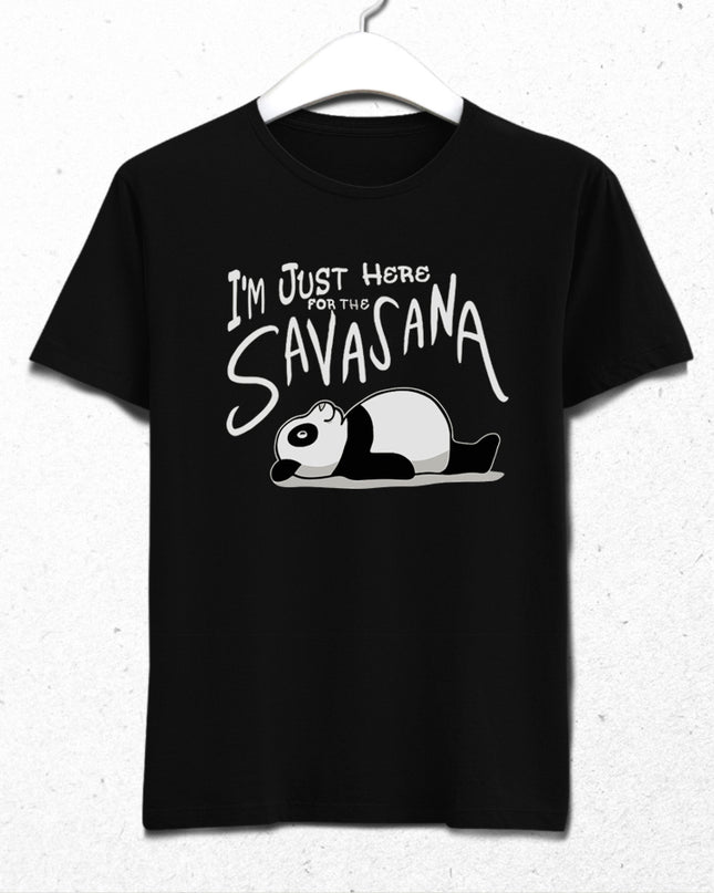 Panda savasana siyah yoga tişört - basmatik.com
