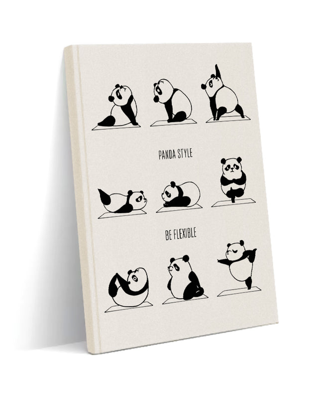 Panda yoga kanvas defter - basmatik.com