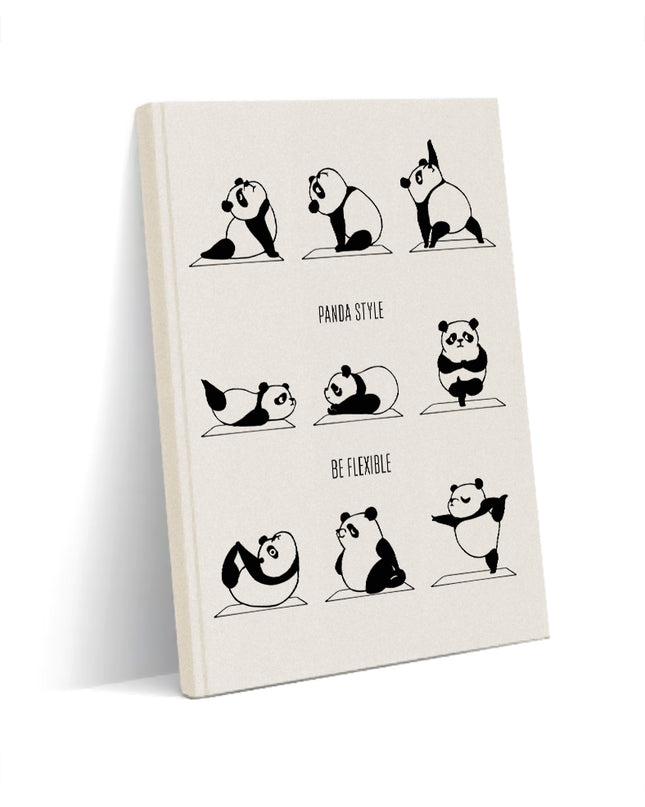 Panda yoga kanvas defter - basmatik.com