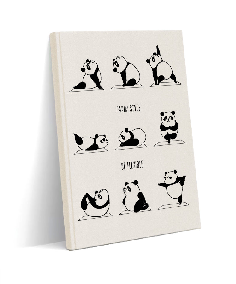 Panda yoga kanvas defter - basmatik.com