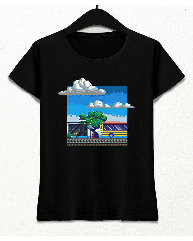 Pixel Bus Stop Kadın Tişört