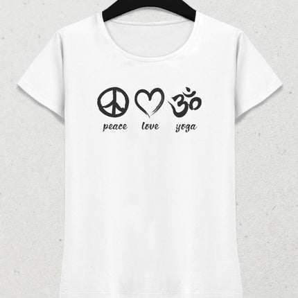 Peace Love yoga 2 tişört - basmatik.com