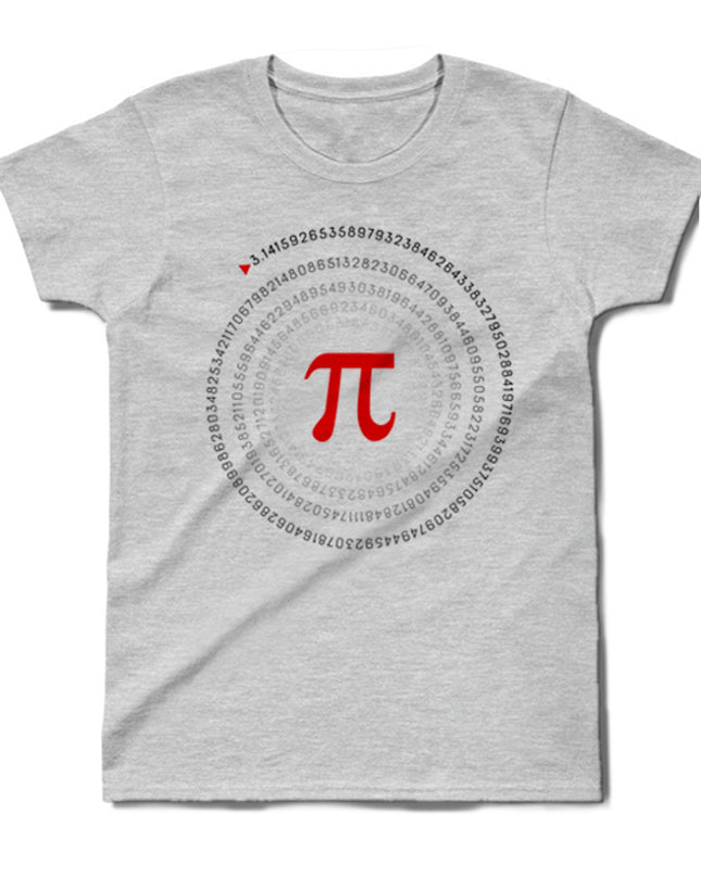 Pi sayısı gri çocuk tişört - basmatik.com