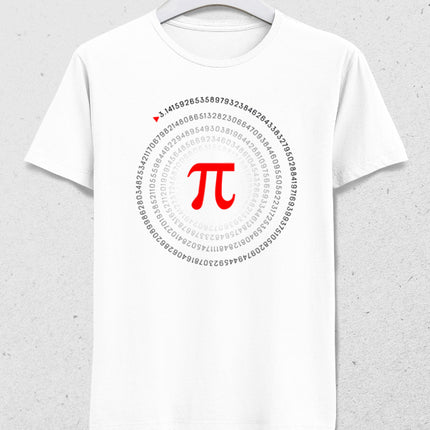 Pi sayısı erkek beyaz tişört - basmatik.com
