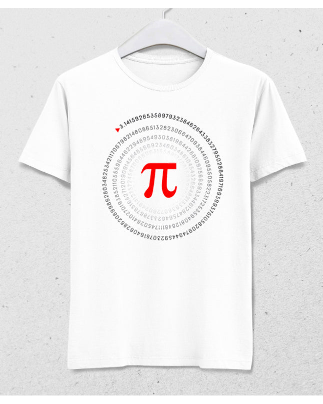 Pi sayısı erkek beyaz tişört - basmatik.com