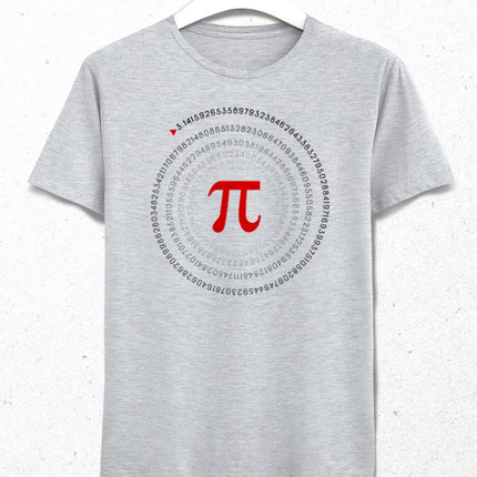 Pi sayısı erkek gri tişört - basmatik.com