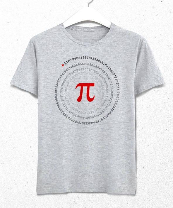 Pi sayısı erkek gri tişört - basmatik.com
