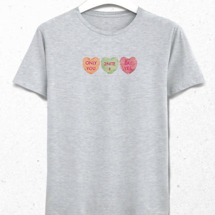 Valentine's I, Kalpli Slogan Erkek Tişört