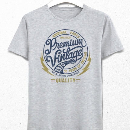 Premium doğum günü gri tişört - basmatik.com