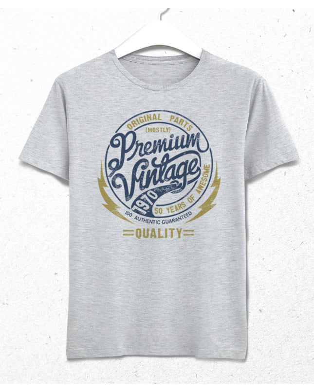 Premium doğum günü gri tişört - basmatik.com