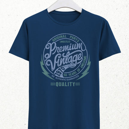 Premium doğum günü indigo tişört - basmatik.com