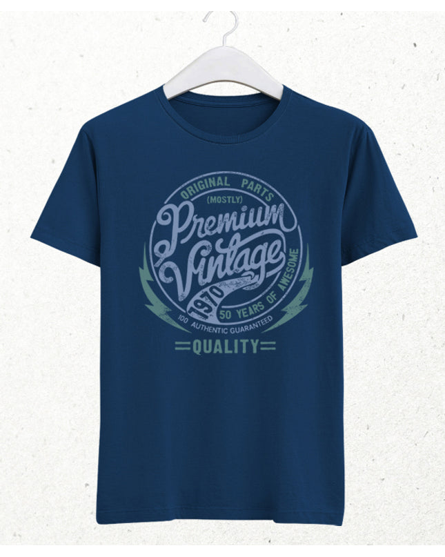 Premium doğum günü indigo tişört - basmatik.com