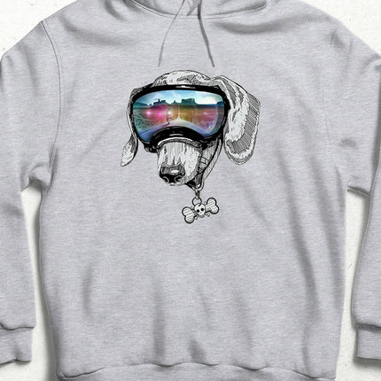 Dog with Glasses Hooded Sweatshirt