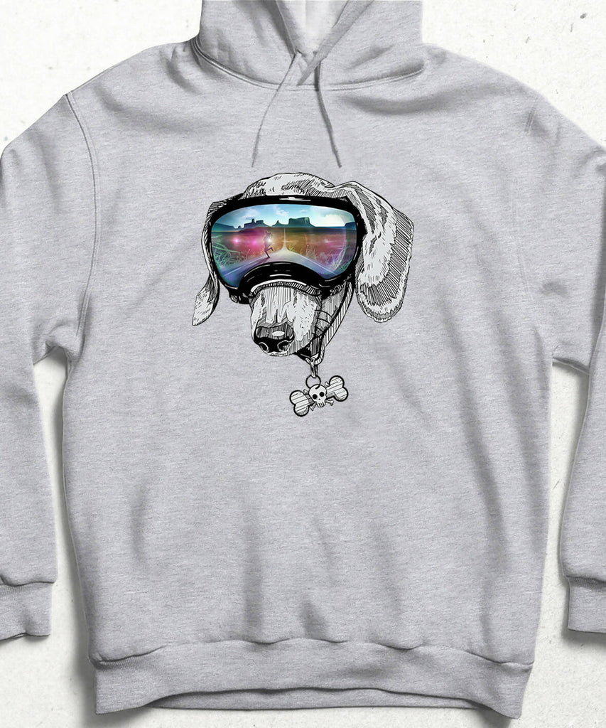 Dog with Glasses Hooded Sweatshirt