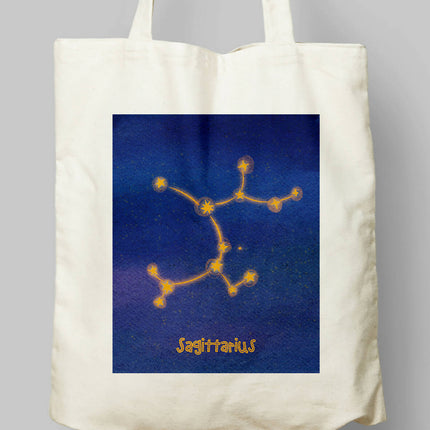 Sagittarius, Yay Burcu Bez Çanta - basmatik.com