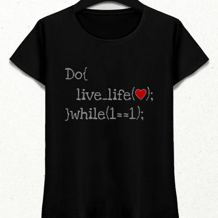 Code, Do While Kadın Tişört - basmatik.com