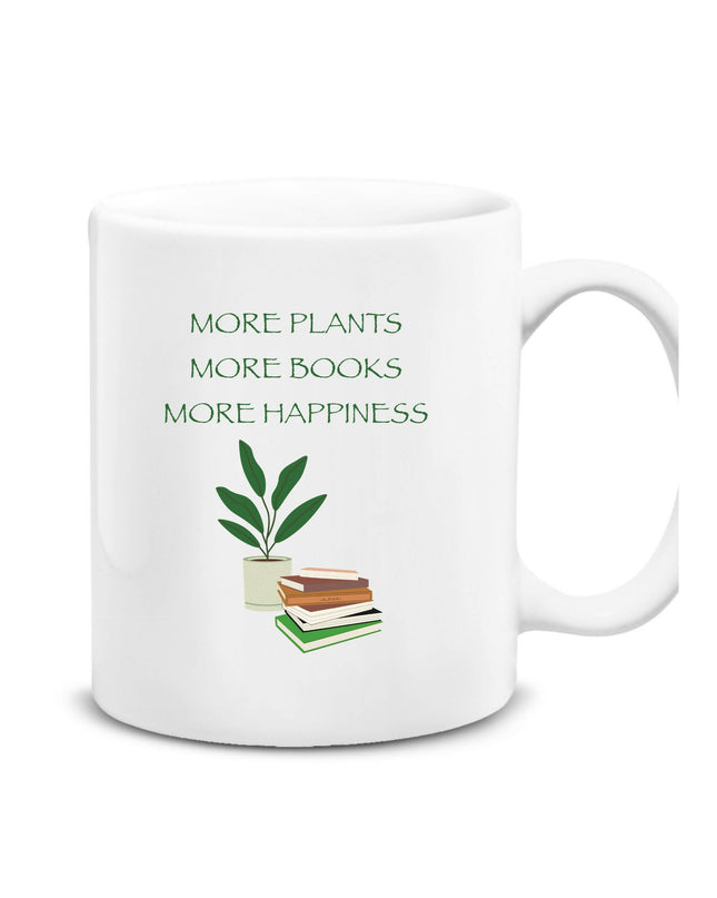 More Plants More Books More Happiness Mug 