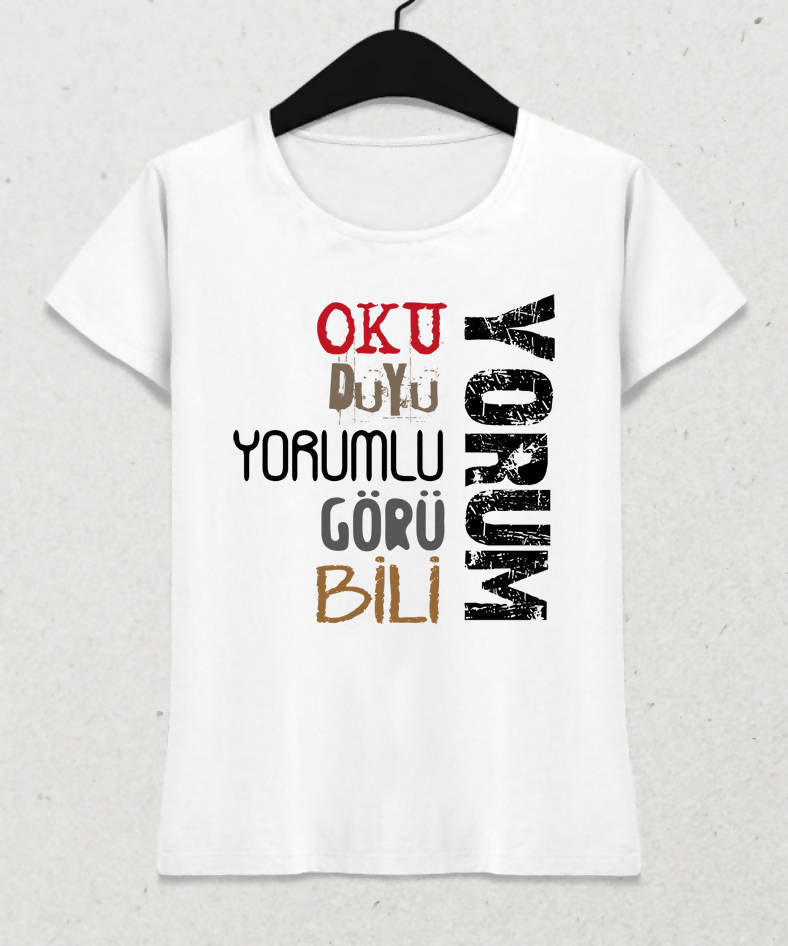 Yorum Kadın Tişört - basmatik.com