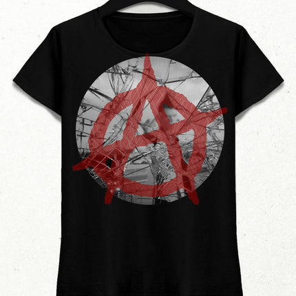 Anarşi Kadın Siyah Tişört