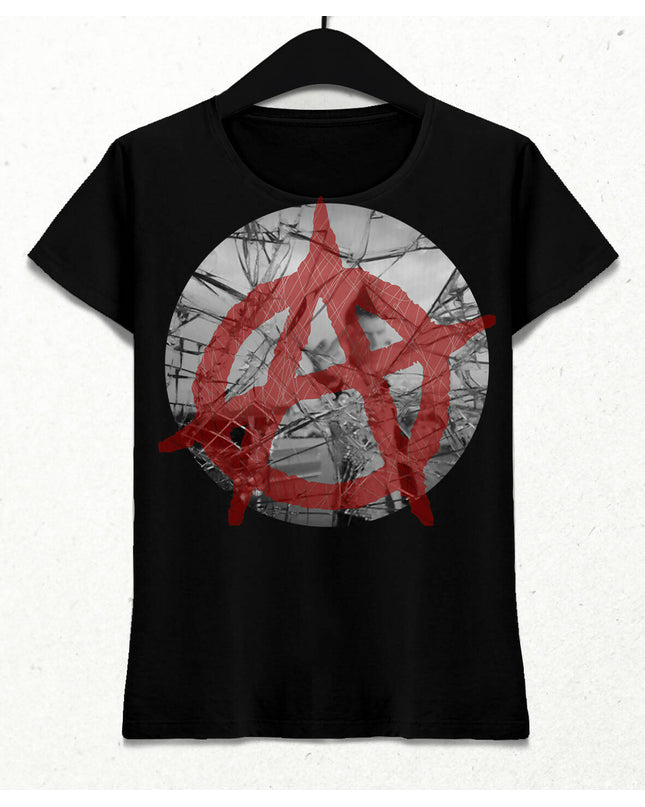 Anarşi Kadın Siyah Tişört