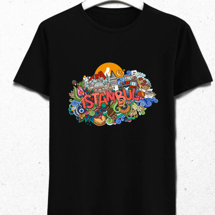 Ataturk and Istanbul Men's Short Sleeve Cotton Combed T-Shirt 