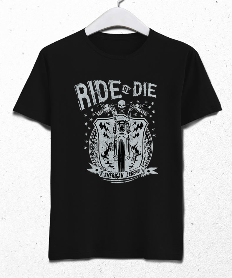 Ride or die motorcycle erkek tişört - basmatik.com