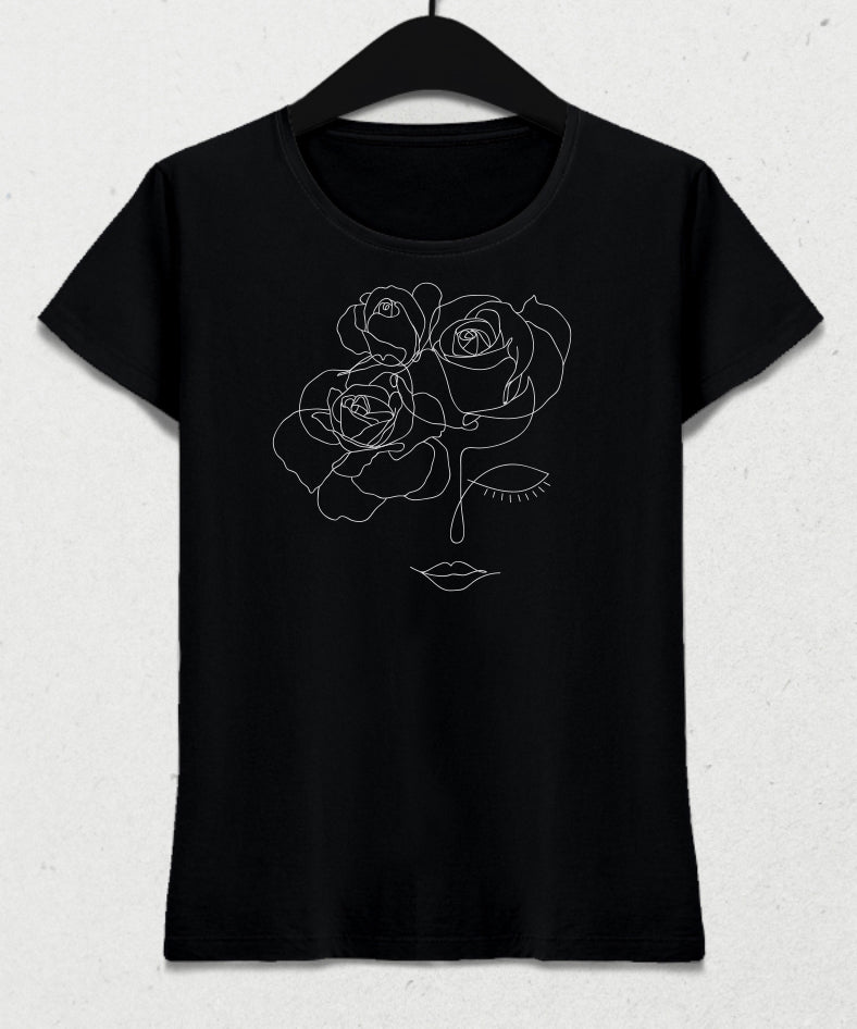 Rose kadın tişört - basmatik.com