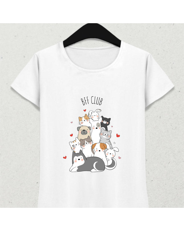 Best Friends Club Kediler Tişört