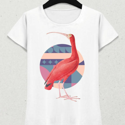Kuş Kadın Kısa Kol T-shirt 3 - basmatik.com