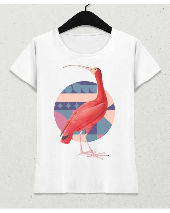 Kuş Kadın Kısa Kol T-shirt 3 - basmatik.com
