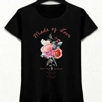 Made of Love Kadın Streetwear Tasarım T-shirt