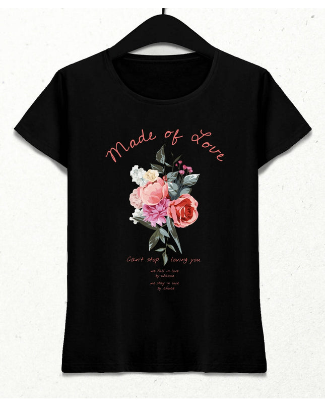 Made of Love Kadın Streetwear Tasarım T-shirt