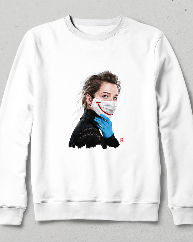 Kapüşonsuz Sweatshirt - Bitter Smile - basmatik.com