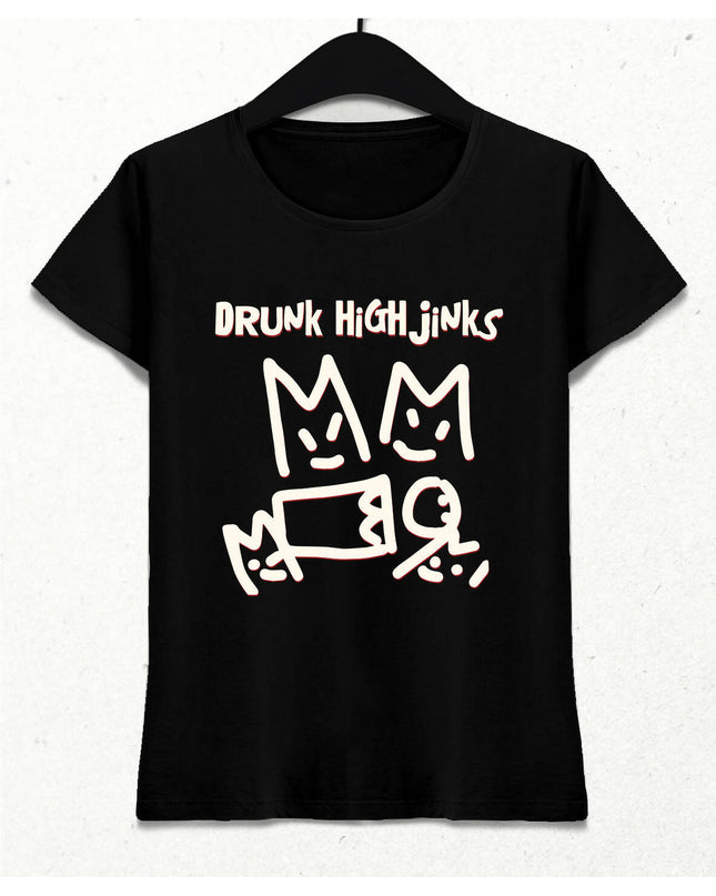 Drunk High Jinks HGÖ Kapak (Büyük) Kadın Tişört