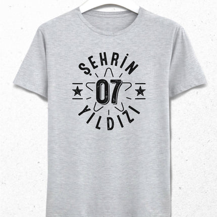 Şehrin yıldızı 07 Antalya tişört - basmatik.com